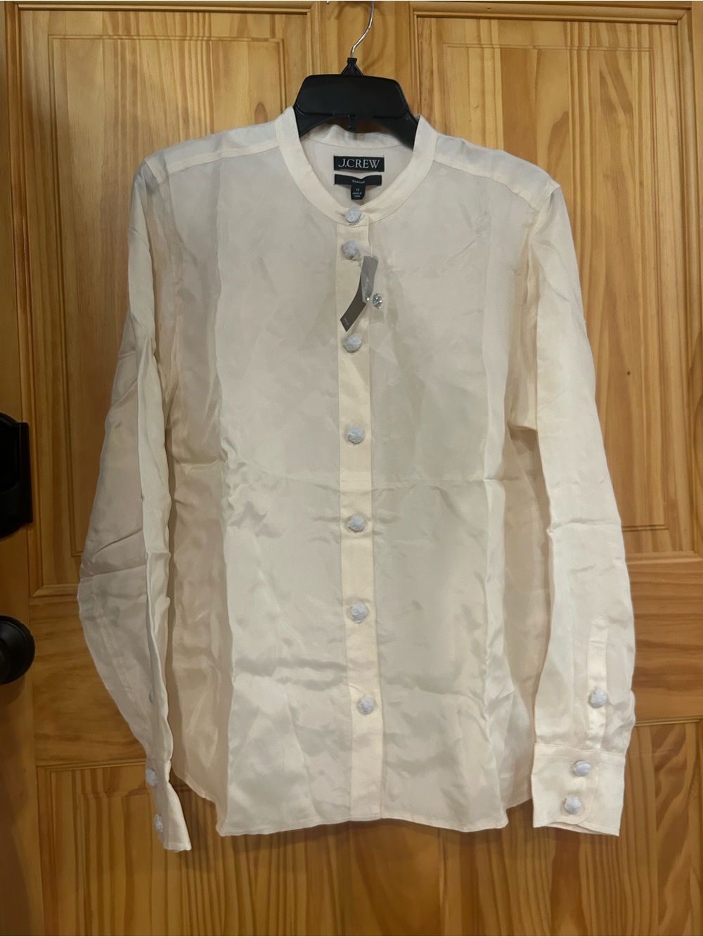 J. Crew Cream jewel Button-Down shirt